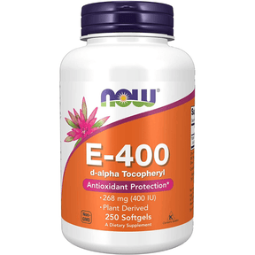 NOW Foods Natural E-400 - 250 Cápsulas Blandas - Haz Tu Pedido
