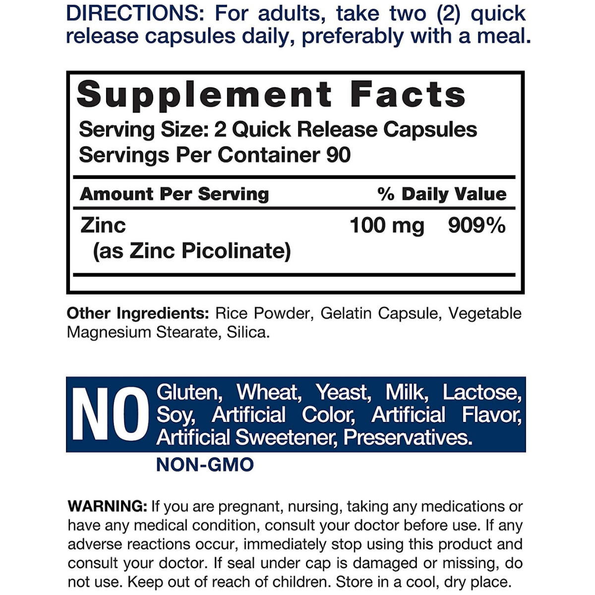 Horbaach Zinc Picolinate - 180 Cápsulas - Haz Tu Pedido