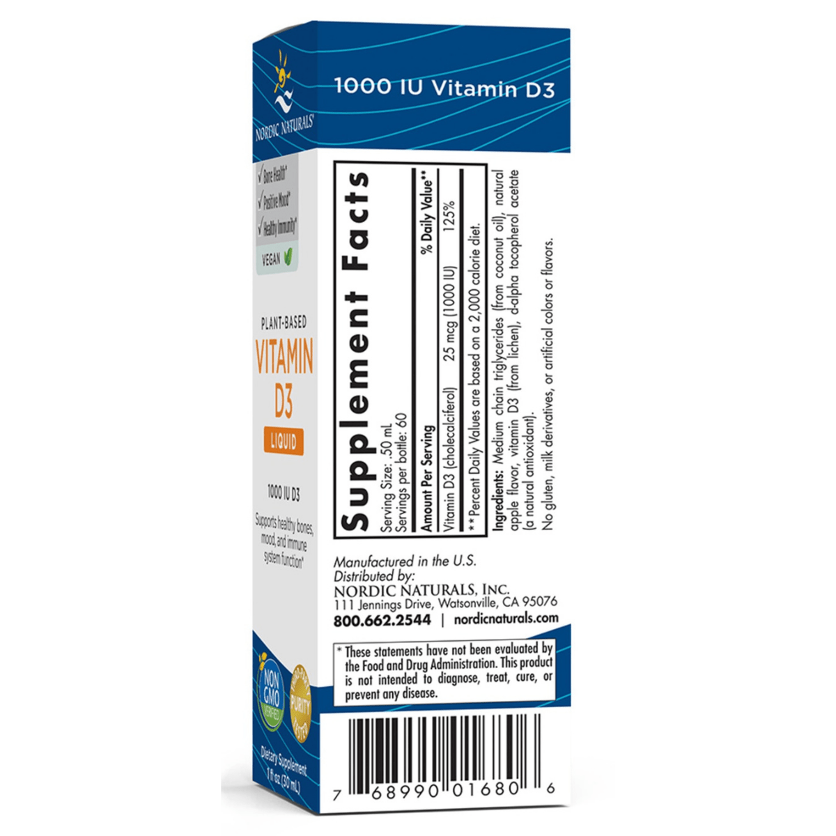 Nordic Naturals Plant-Based Vitamin D3 - 30 ml - Haz Tu Pedido