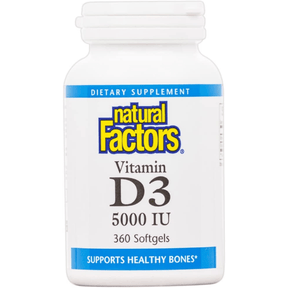 Natural Factors Vitamin D3 - 360 Cápsulas Blandas - Haz Tu Pedido