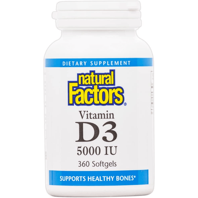 Natural Factors Vitamin D3 - 360 Cápsulas Blandas - Haz Tu Pedido