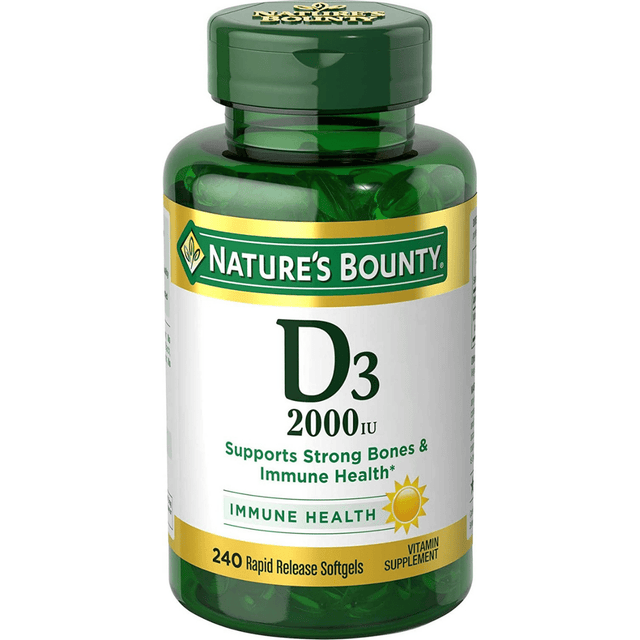 Nature’s Bounty Vitamin D3 - 240 Cápsulas Blandas - Haz Tu Pedido