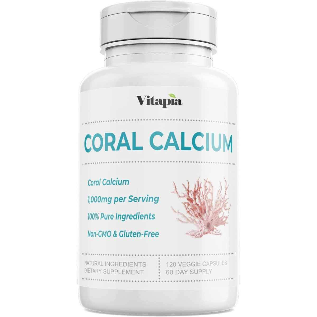 Calcio Coral - 1000 mg - 120  Cápsulas Vegetales - Haz Tu Pedido