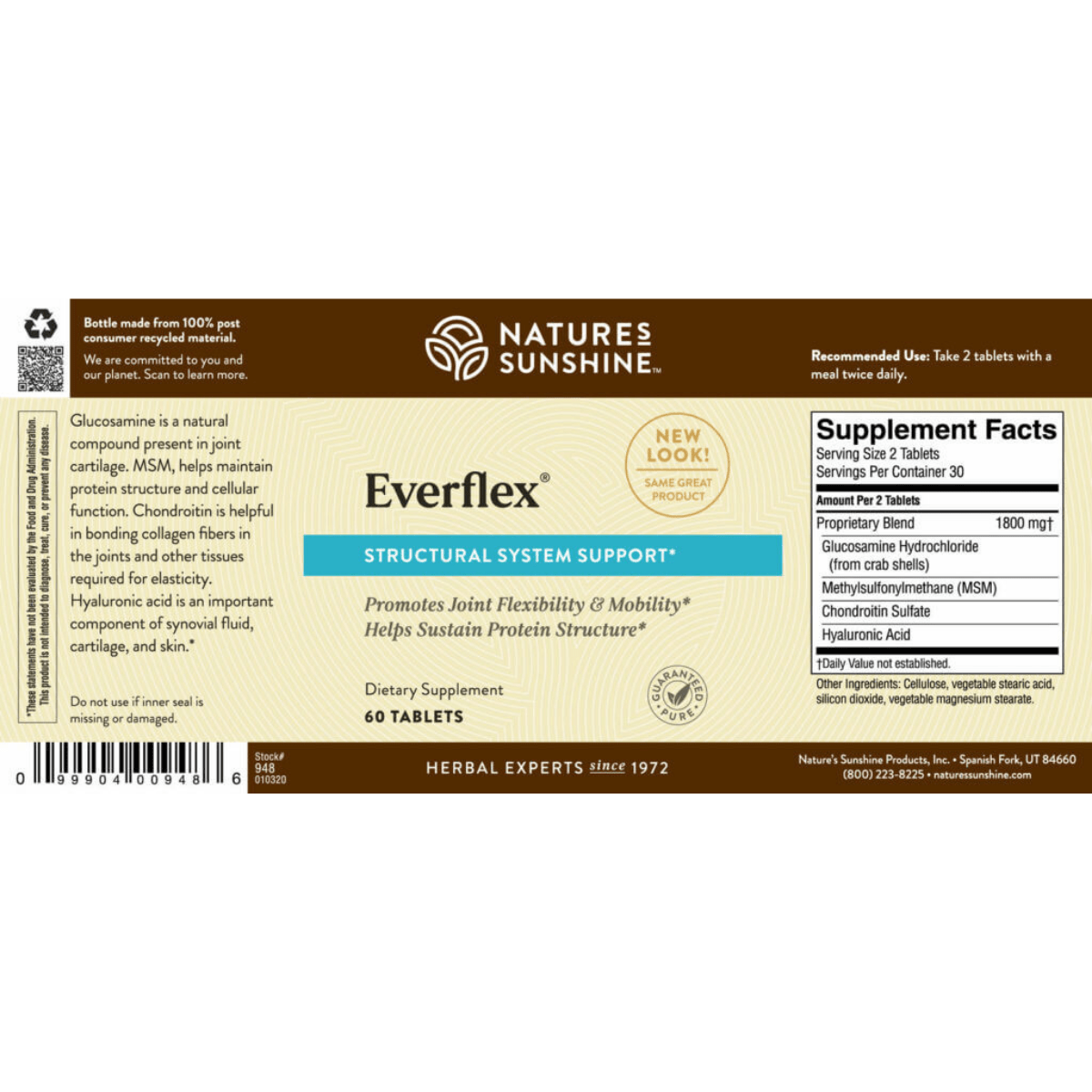 Nature's Sunshine EverFlex - 60 Tabletas - Haz Tu Pedido