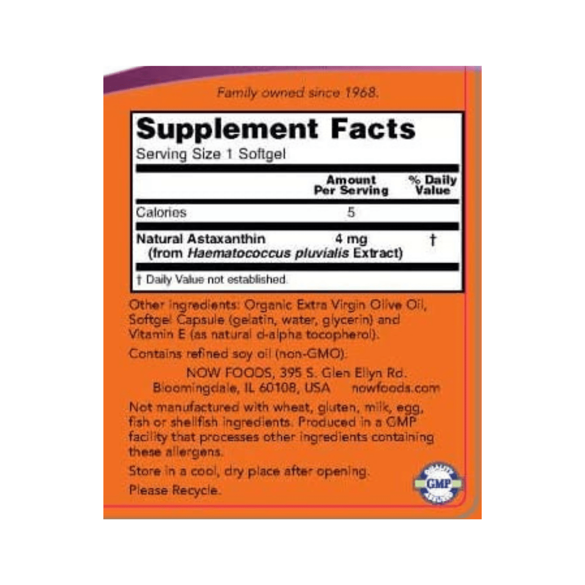 NOW Foods Astaxanthin - 90 Cápsulas Blandas - Haz Tu Pedido