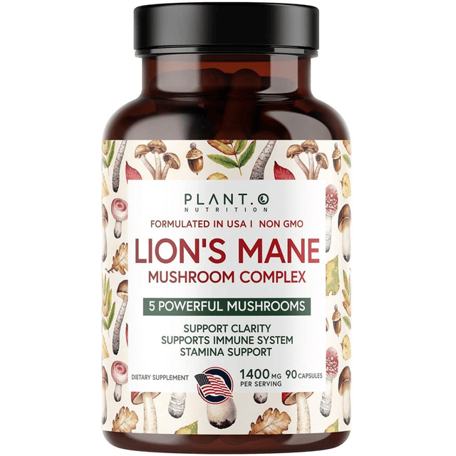 PLANT.O NUTRITION Lions Mane Mushroom Complex - 90 Cápsulas - Haz Tu Pedido