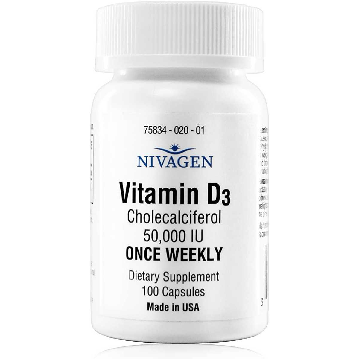 Nivagen Vitamin D3 50,000 IU - 100 Cápsulas - Haz Tu Pedido