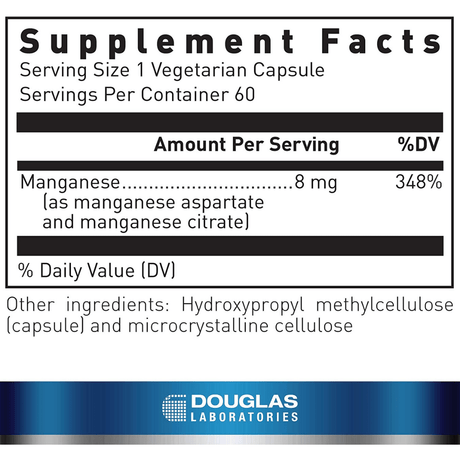 Douglas Laboratories Manganese - 60 Cápsulas Vegetarianas - Haz Tu Pedido