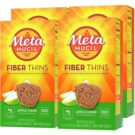 Metamucil Fiber Thins - Manzana Crujiente - 48 Galletas - Haz Tu Pedido