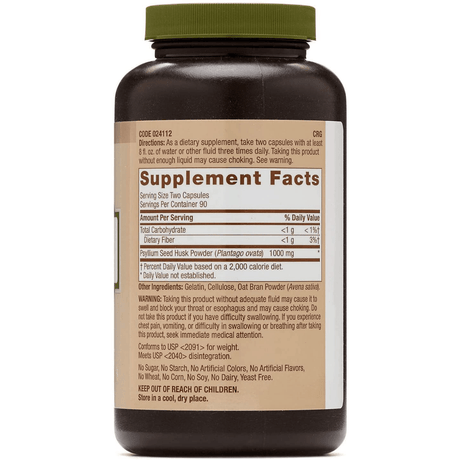 GNC Psyllium Seed Husk - 180 Cápsulas - Haz Tu Pedido