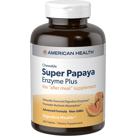 American Health Super Papaya Enzyme Plus - 360 Masticable - Haz Tu Pedido