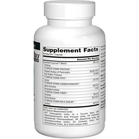 Source Naturals Essential Enzymes 500mg - Haz Tu Pedido