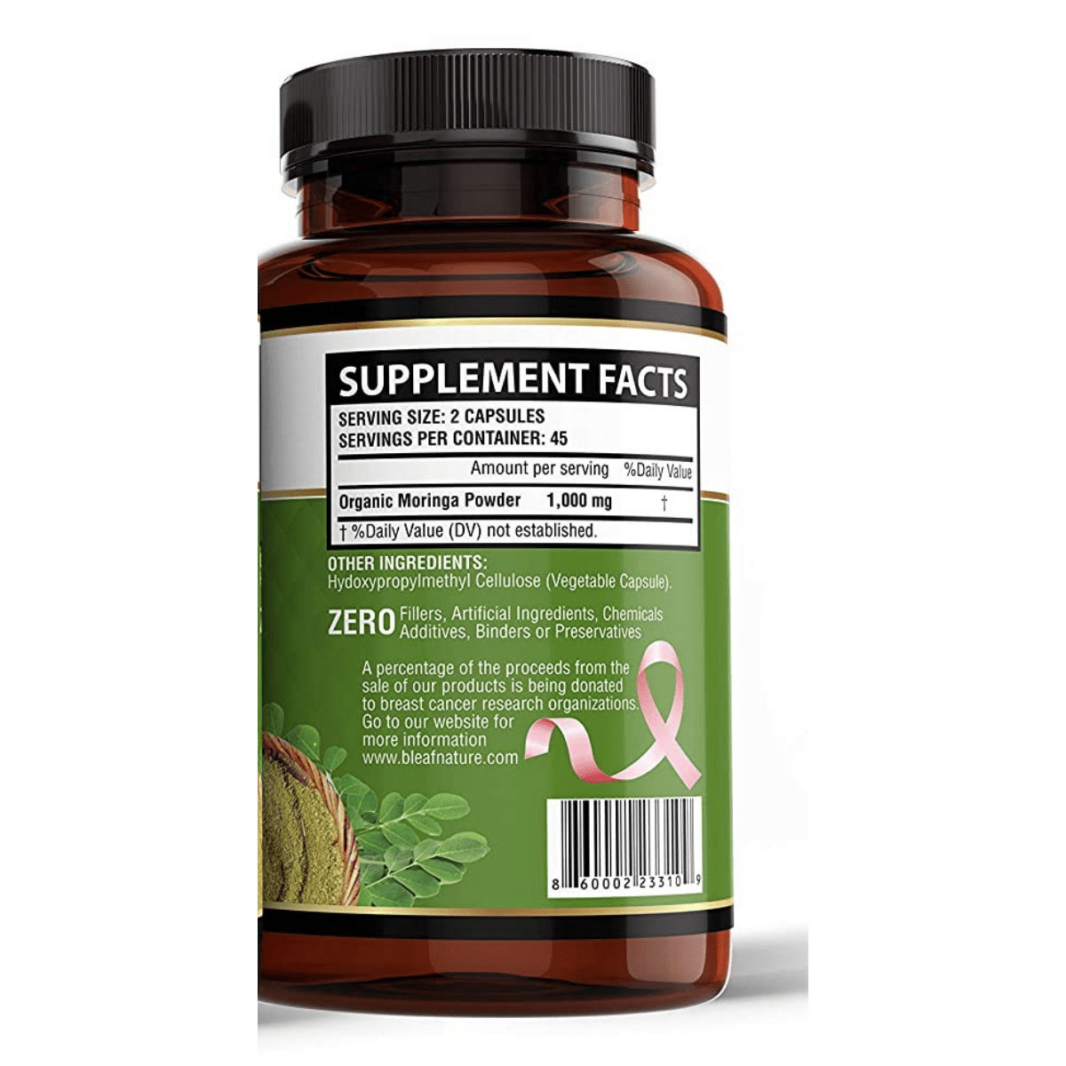 BLEAF NATURE Moringa Organic - Cápsulas Vegetarianas - Haz Tu Pedido