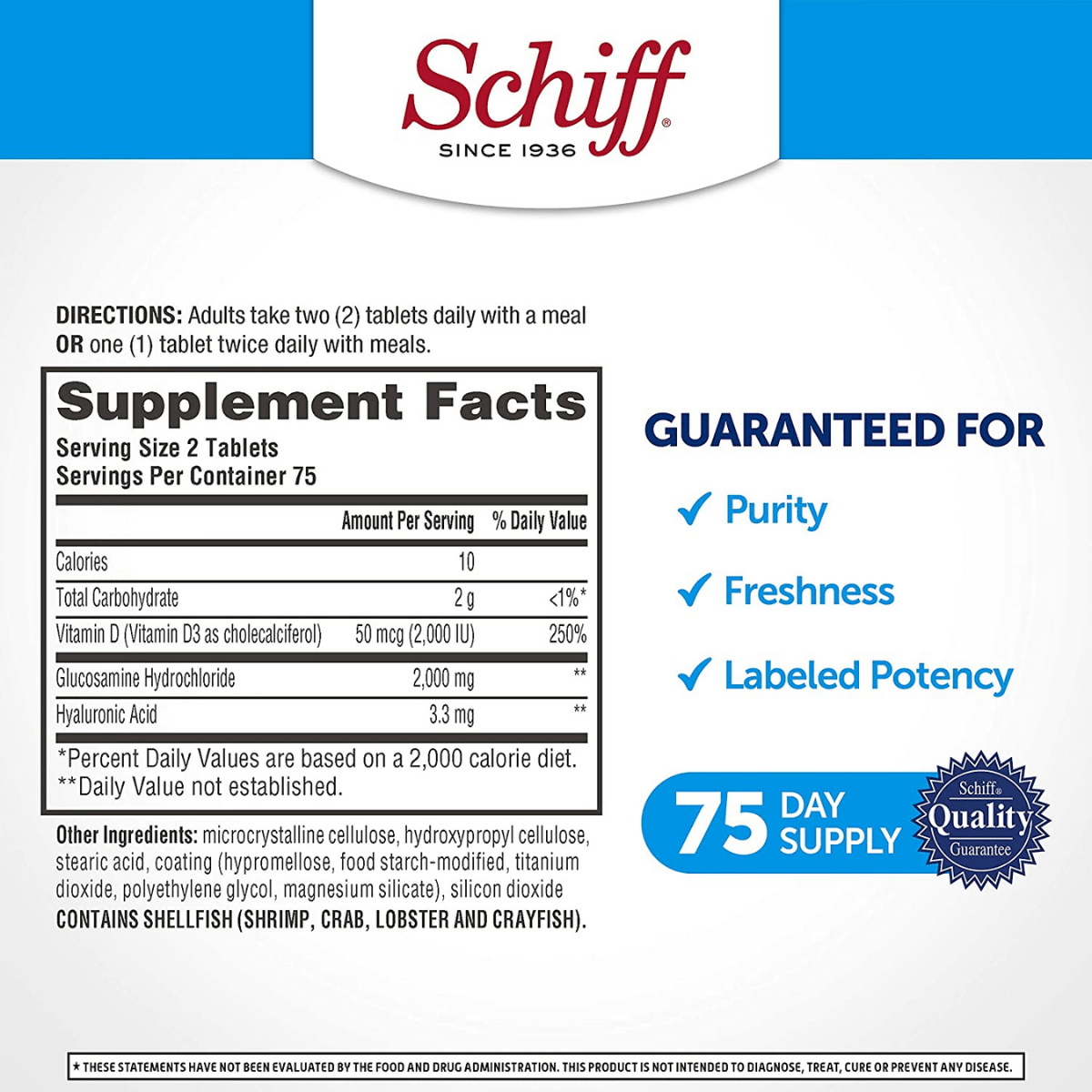 Schiff Glucosamine With Vitamin D3 - 150 Comprimidos Recubiertos - Haz Tu Pedido