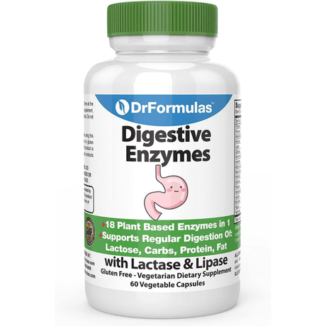 DrFormulas Digestive Enzymes - 60 Cápsulas De Origen Vegetal - Haz Tu Pedido