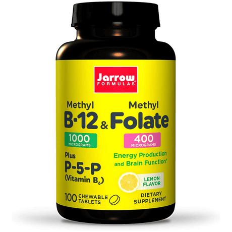 Jarrow Formulas Methyl B-12 & Methyl Folate - 100 Tablets - Haz Tu Pedido