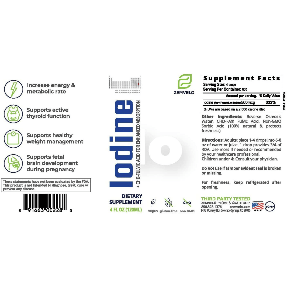 Mineralife Liquid Iodine Drops - 120 ml - Haz Tu Pedido