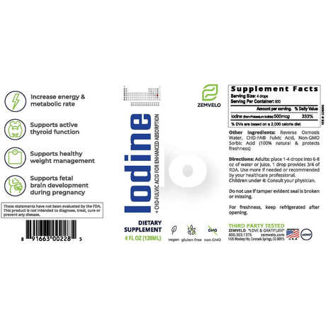 Mineralife Liquid Iodine Drops - 120 ml - Haz Tu Pedido