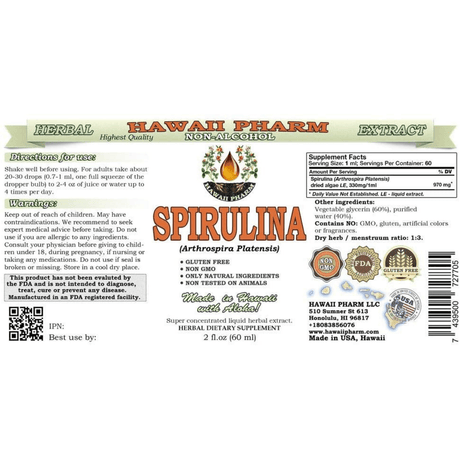 Hawaii Pharm Spirulina Liquid Extract - 60 ml - Haz Tu Pedido