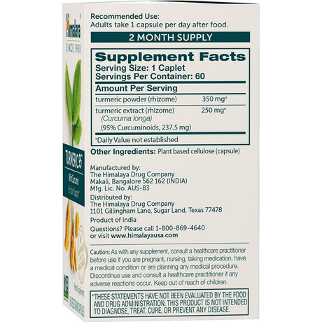 Himalaya Turmeric 95 with Curcumin - 60 Comprimidos - Haz Tu Pedido