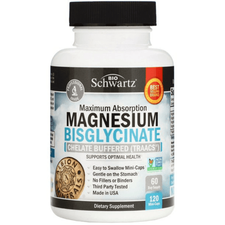 BioSchwartz Magnesium Bisglycinate - 120 Cápsulas Vegetales - Haz Tu Pedido
