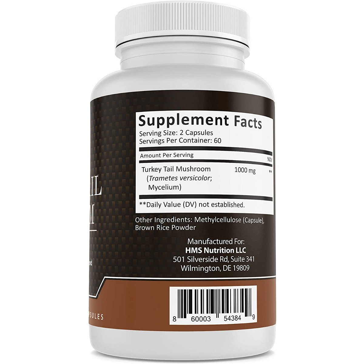 HMS Nutrition Turkey Tail Mushroom - 120 Cápsulas - Haz Tu Pedido