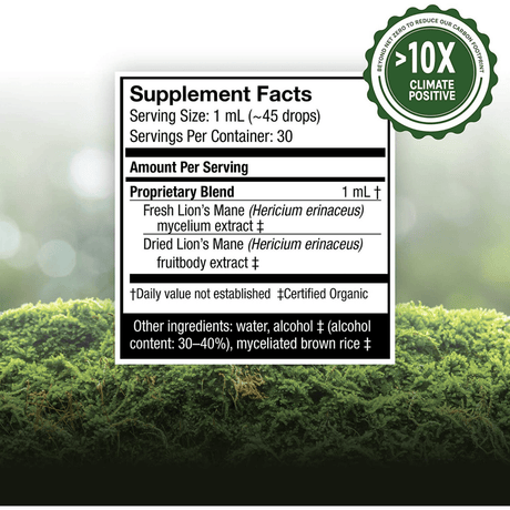Host Defense Lion's Mane Extract - 30 ml - Haz Tu Pedido