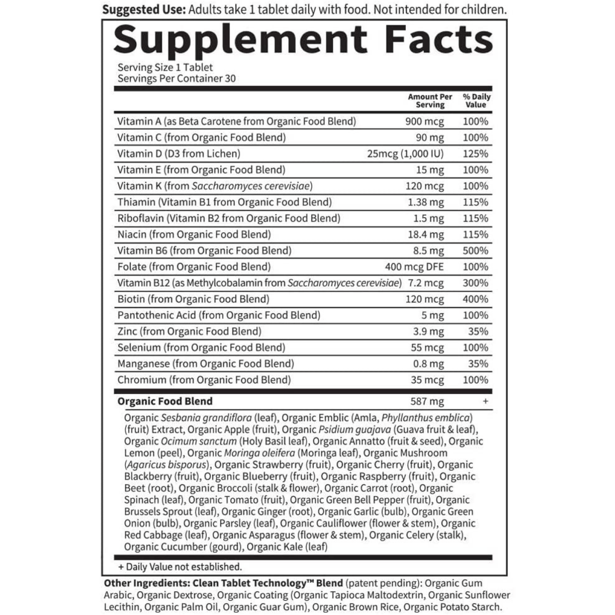 Multivitamin For Men - 30 Tabletas Veganas - Haz Tu Pedido