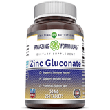 Amazing Nutrition Zinc Gluconate 50 mg - 250 Tabletas - Haz Tu Pedido