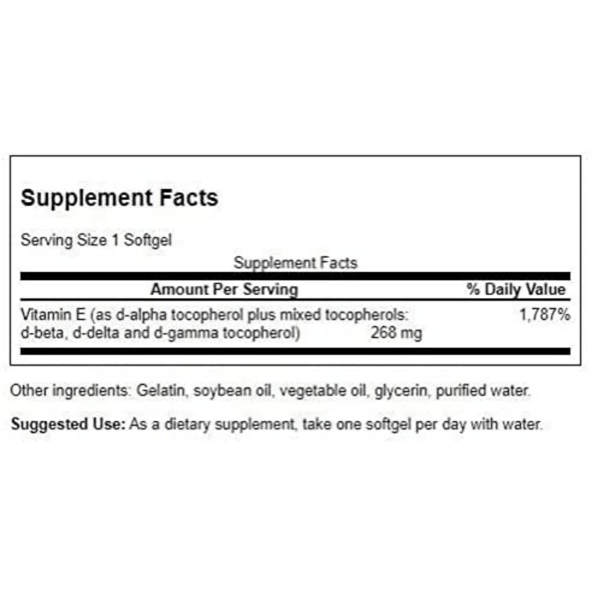 Swanson Vitamin E Mixed Tocopherols - 250 Cápsulas Blandas - Haz Tu Pedido