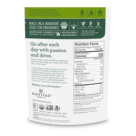 Navitas Organics Maca Powder - 227 g - Haz Tu Pedido