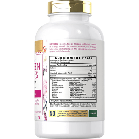 Colágeno con Vitamina C - 6000 mg - 400 Comprimidos - Haz Tu Pedido