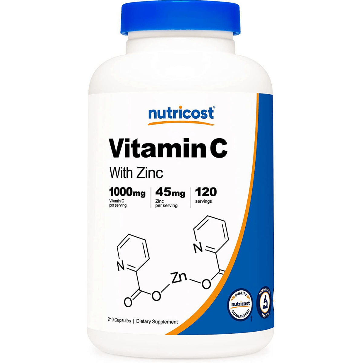 Nutricost Vitamin C with Zinc - 240 Cápsulas - Haz Tu Pedido