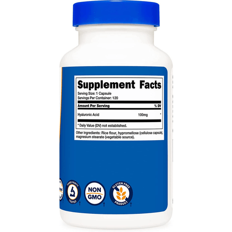 Nutricost  Hyaluronic Acid - 120 Cápsulas - Haz Tu Pedido
