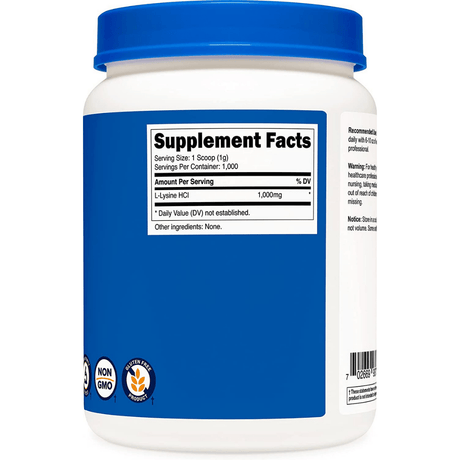 Nutricost L-Lysine - 1000 g - Haz Tu Pedido