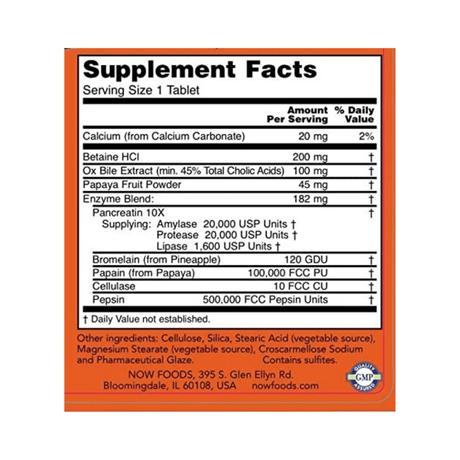 NOW Foods Super Enzymes - 180 Tabletas - Haz Tu Pedido