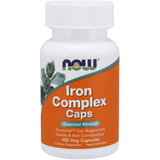 NOW Foods Iron Complex - 100 Cápsulas Veganas - Haz Tu Pedido