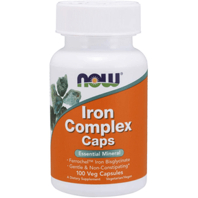 NOW Foods Iron Complex - 100 Cápsulas Veganas - Haz Tu Pedido