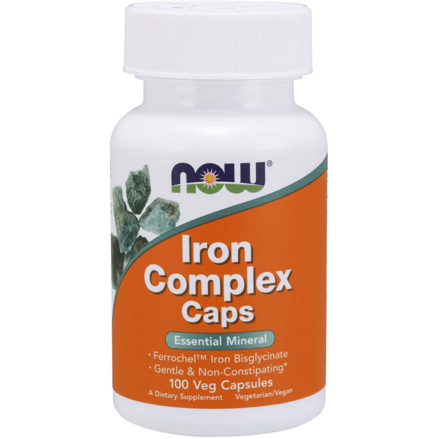 NOW Foods Iron Complex - 100 Cápsulas Veganas - Haz Tu Pedido