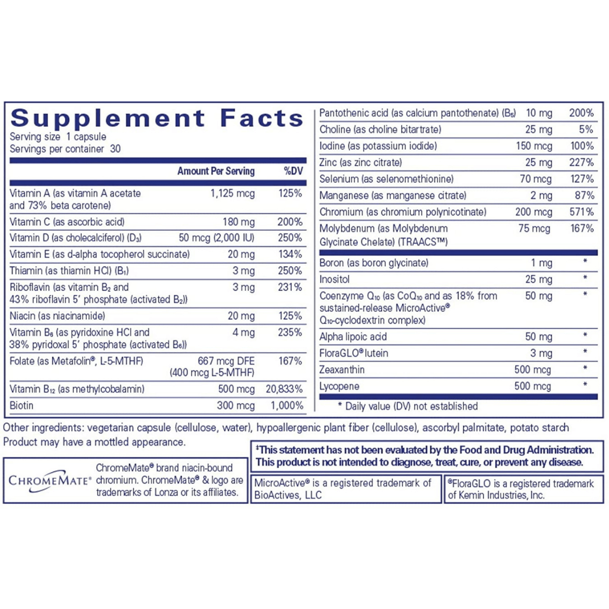 Pure Encapsulations O.N.E. Multivitamin - Cápsulas - Haz Tu Pedido