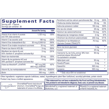 Pure Encapsulations O.N.E. Multivitamin - Cápsulas - Haz Tu Pedido