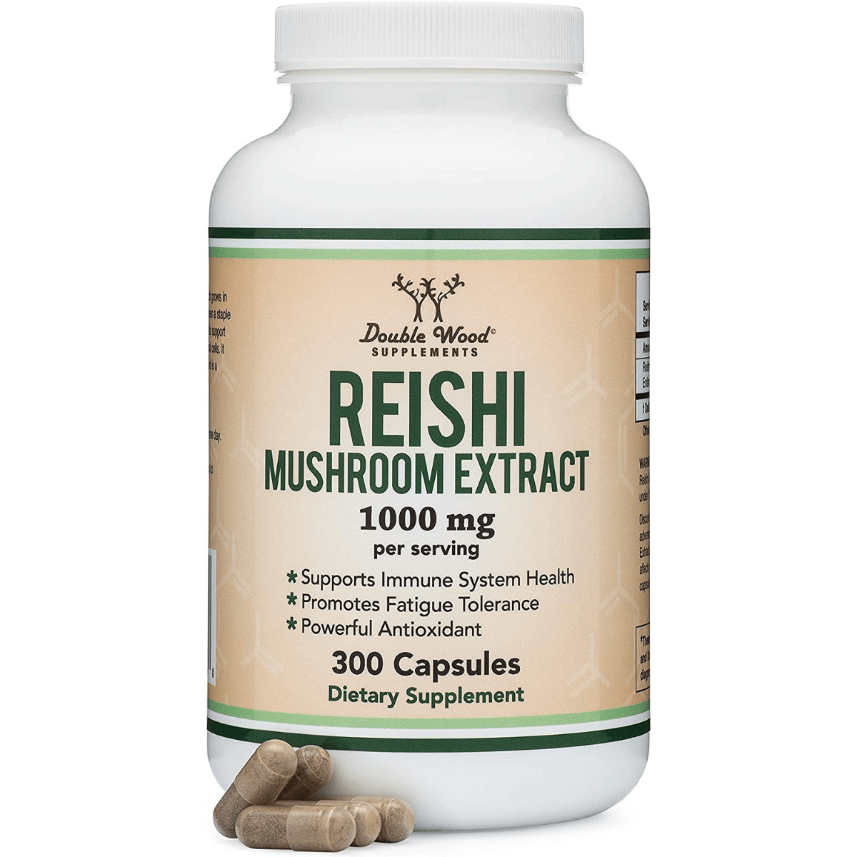 Double Wood Reishi Mushroom - 300 Cápsulas - Haz Tu Pedido