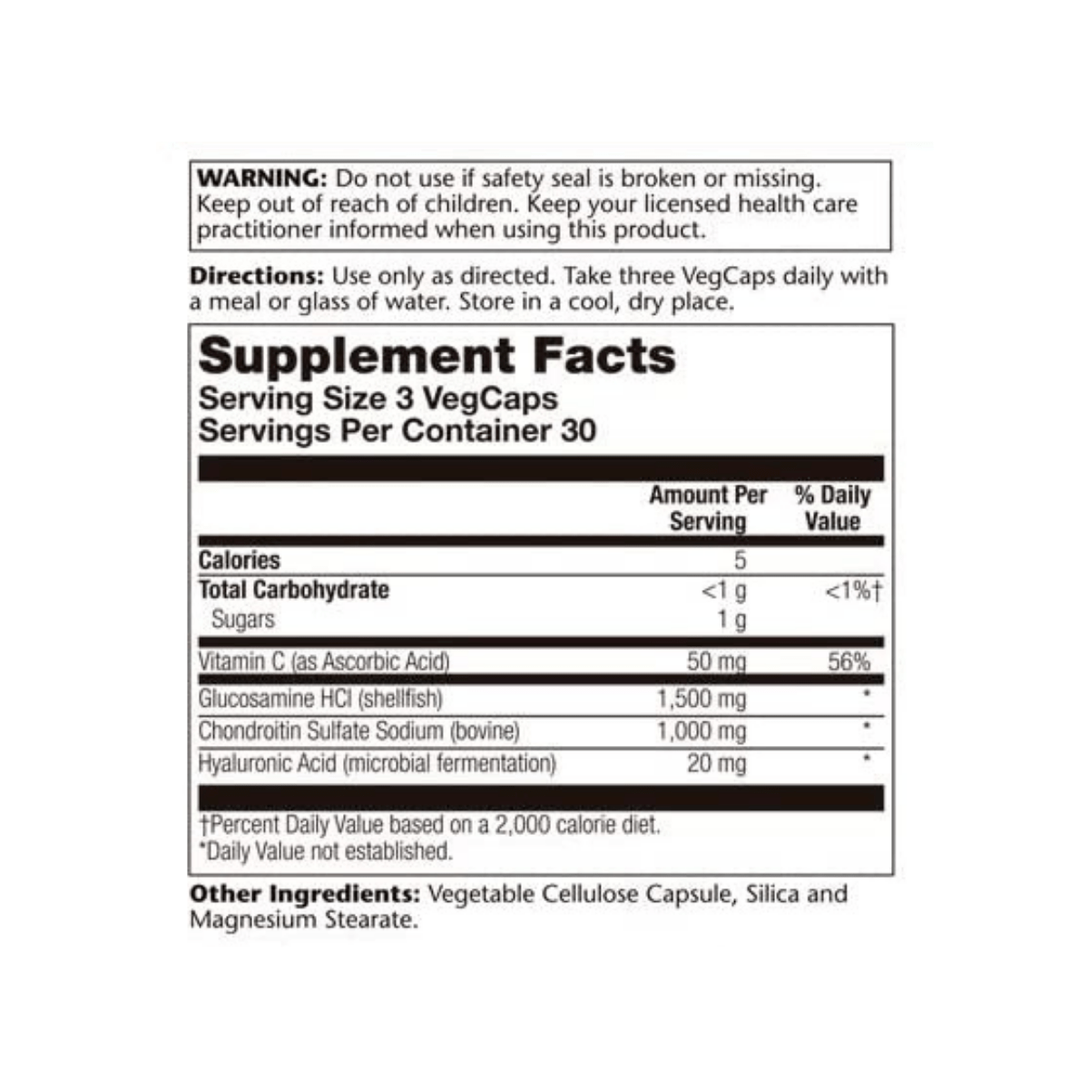 Solaray Glucosamine with Hyaluronic Acid - 90 Cápsulas Veganas - Haz Tu Pedido