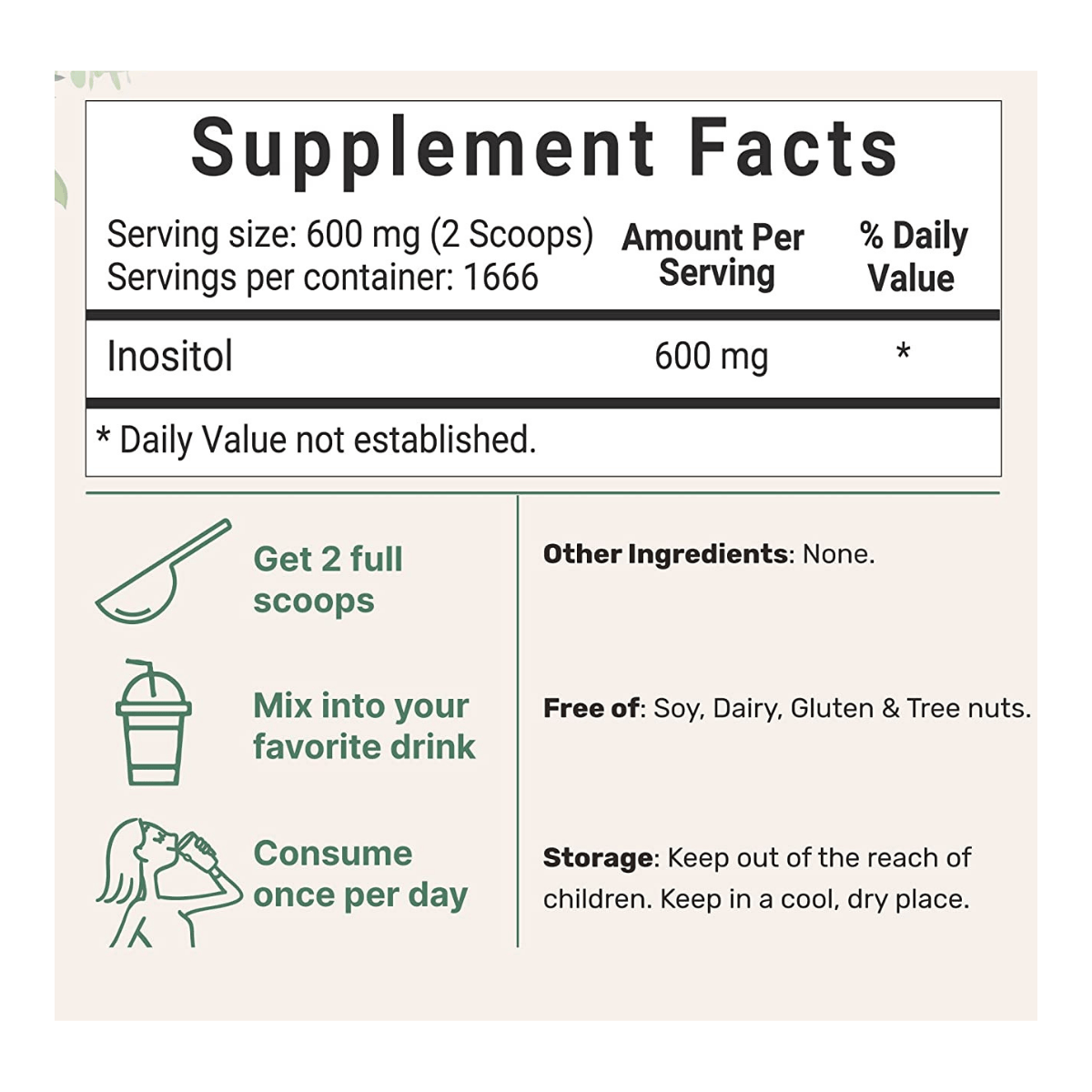 Micro Ingredients Myo-Inositol B8 Powder - 1 kg - Haz Tu Pedido