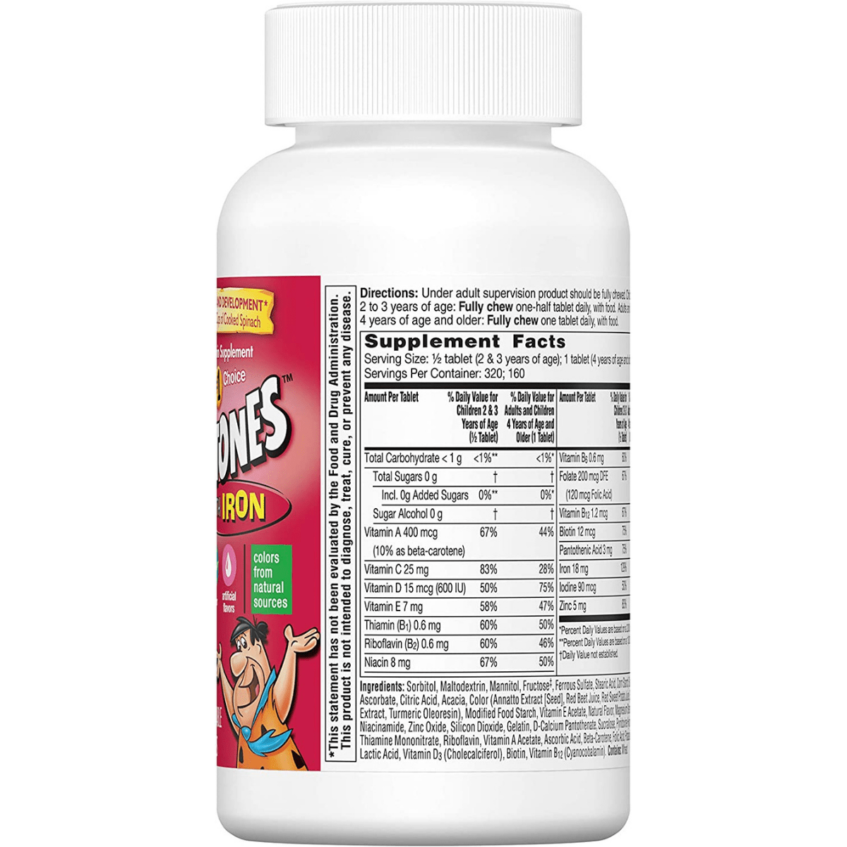 Bayer Flintstones Multivitamin with Iron - Frutas - 160 Tabletas Masticable - Haz Tu Pedido