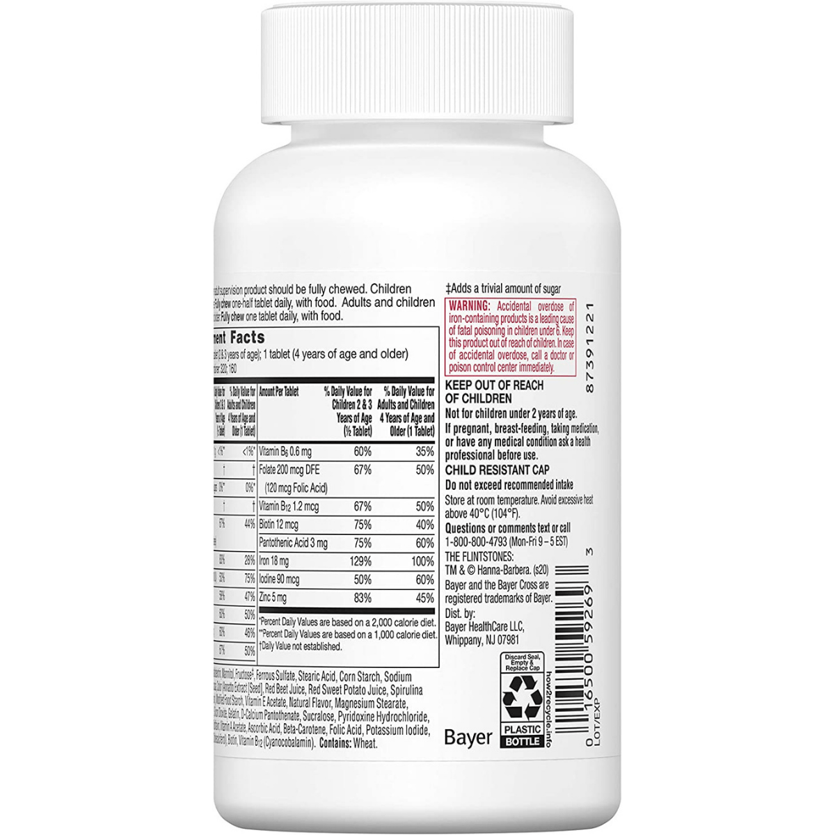 Bayer Flintstones Multivitamin with Iron - Frutas - 160 Tabletas Masticable - Haz Tu Pedido