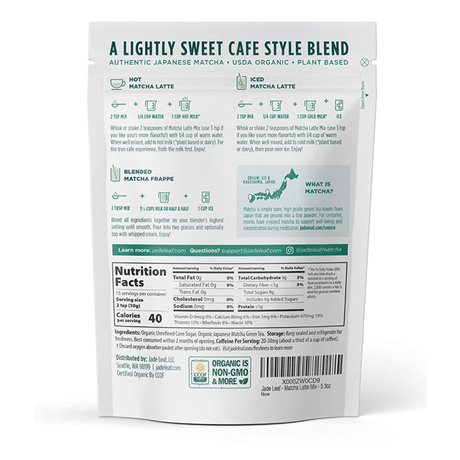 Jade Leaf Matcha Latte Mix Green Tea Powder - 150 g - Haz Tu Pedido