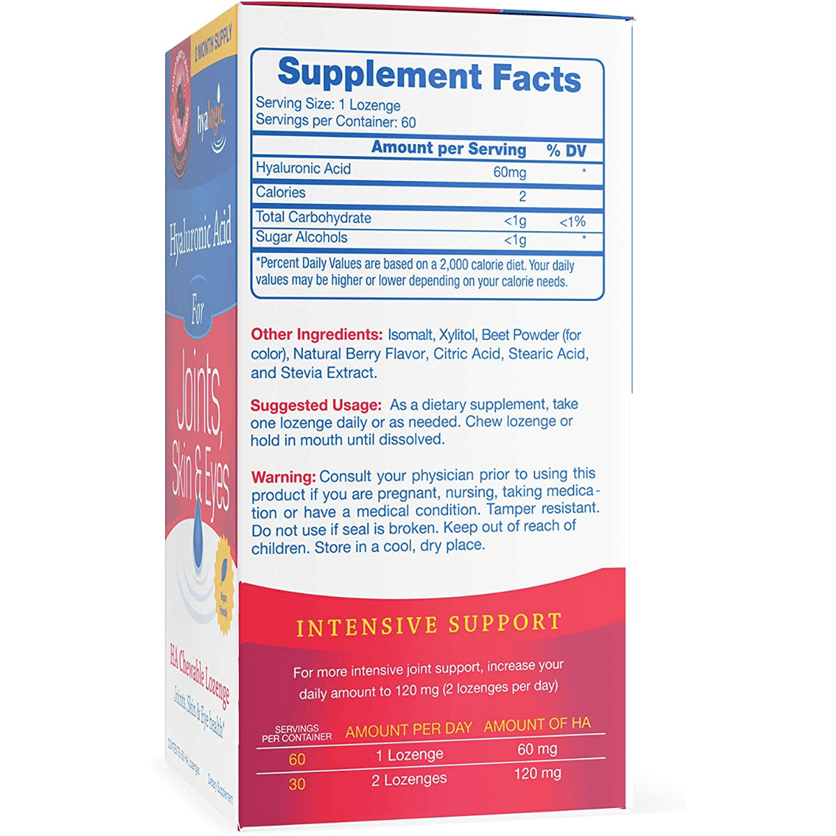 Hyalogic Hyaluronic Acid - Mezcla de Bayas - 60 Masticables - Haz Tu Pedido