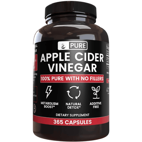 Pure Organic Ingredients Apple Cider Vinegar - 365 Cápsulas - Haz Tu Pedido