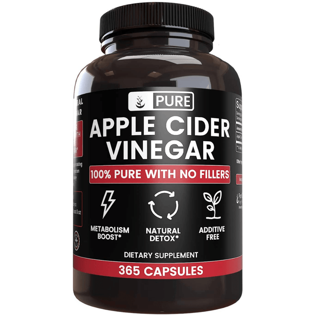 Pure Organic Ingredients Apple Cider Vinegar - 365 Cápsulas - Haz Tu Pedido